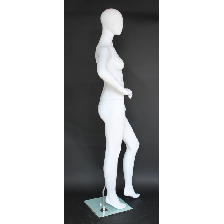 Chic Confidence Style Egg Head Female Mannequin -SFW62E-WT