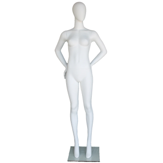 Symmetrical Power Style Egg Head Female Mannequin -SFW66E-WT