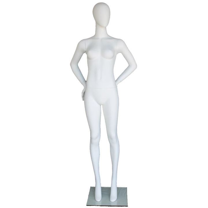 Symmetrical Power Style Egg Head Female Mannequin -SFW66E-WT