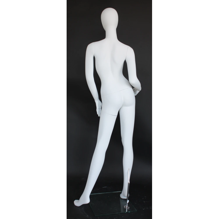 Fluid Silhouette Style Egg Head Female Mannequin -SFW67E-WT
