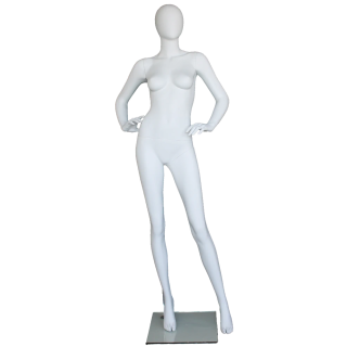 High-Fashion Angle Egg Head Female Mannequin -SFW70E-WT