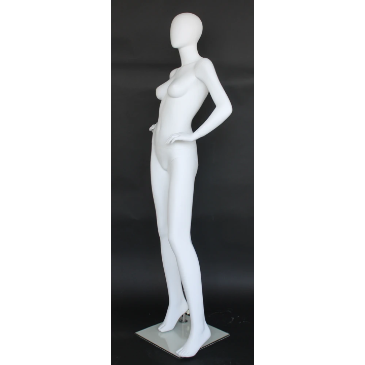 High-Fashion Angle Egg Head Female Mannequin -SFW70E-WT
