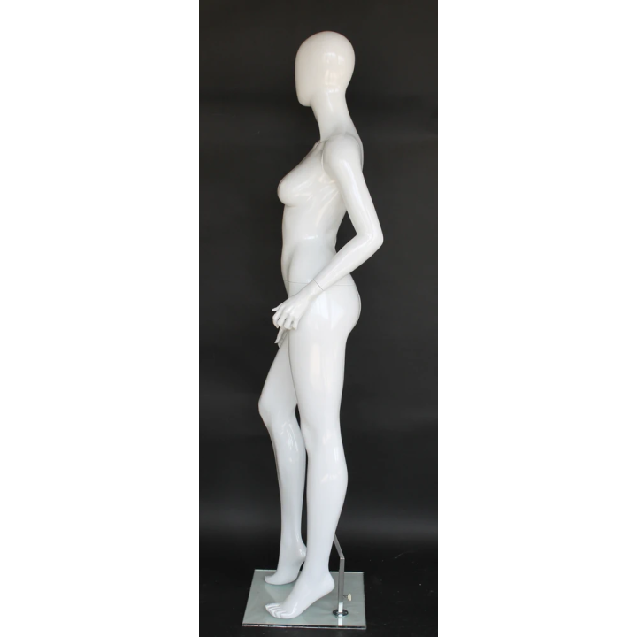Glossy White Female Mannequin in Graceful Pivot pose -SFW83E-GW