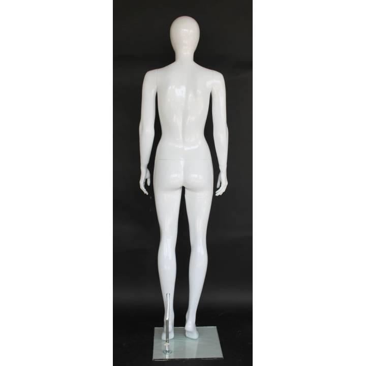 Glossy White Female Mannequin Symmetric Straight-Standing Pose-SFW85E-GW