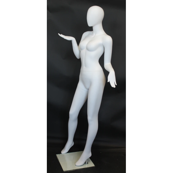 Graceful Presenter Egg Head Female Mannequin-SFW95E-WT