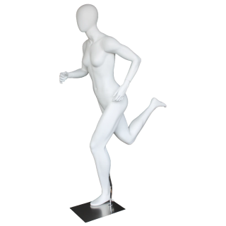 Athletic Action Pose Egg Head Running Female Mannequin