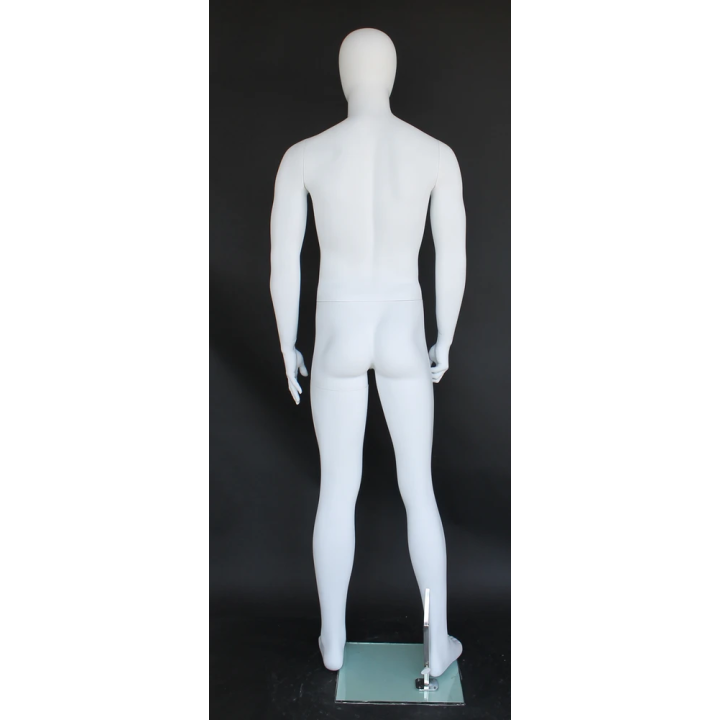 SFM25E-WT 6'2" Matte White Male Mannequin - Tall Standard Adult