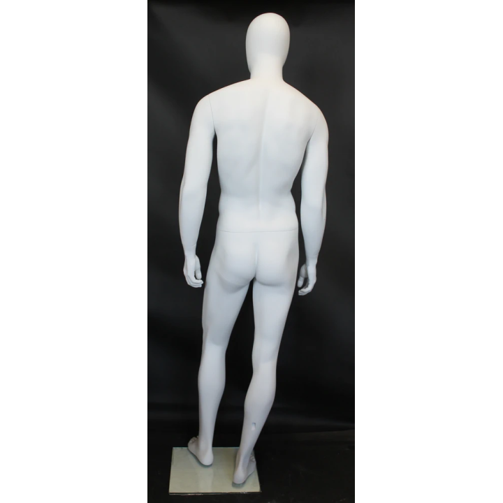 SFM21E-WT - 6'3" Matte White Male Mannequin - Athletic Walking Pose