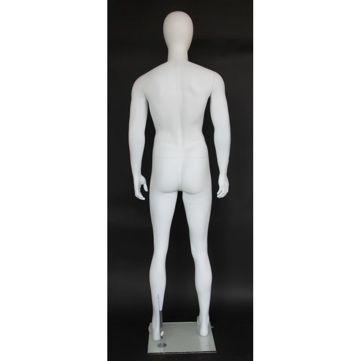 SFM29E-WT 6'1" Muscular Abstract Head Male Mannequin - Matte White