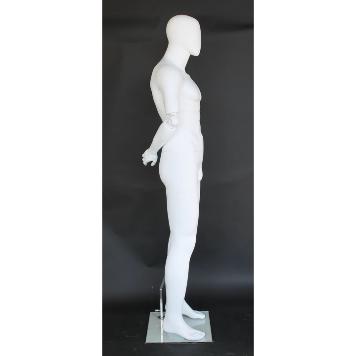 SFM38E-WT - 6 ft 1 in Male Mannequin with bendable arms white