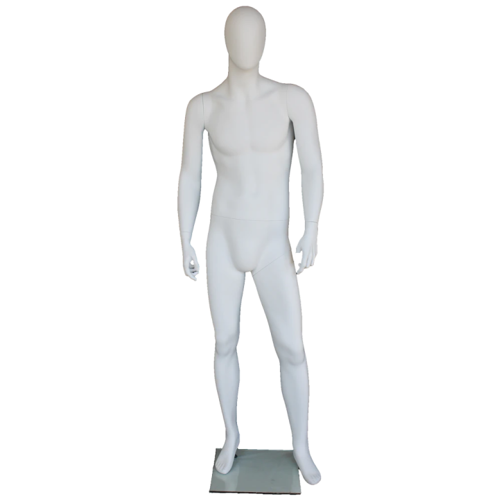 SFM41E-WT - 6 ft 3 in Male Mannequin Egg head Matte white