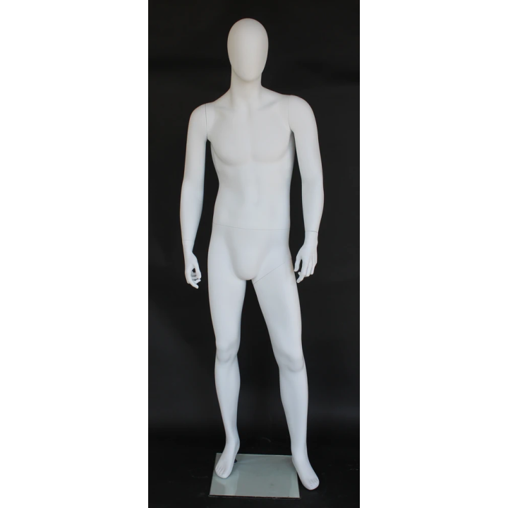 SFM41E-WT - 6 ft 3 in Male Mannequin Egg head Matte white