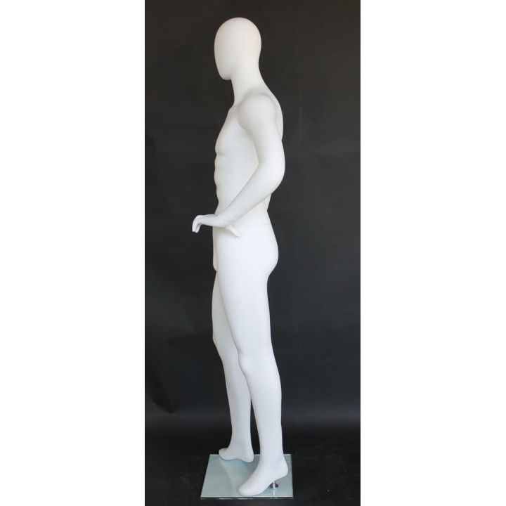 SFM64E-WT - 6 ft 2 in Relaxed Male Mannequin Egg head Matte white