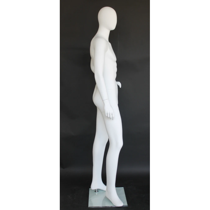 SFM64E-WT - 6 ft 2 in Relaxed Male Mannequin Egg head Matte white