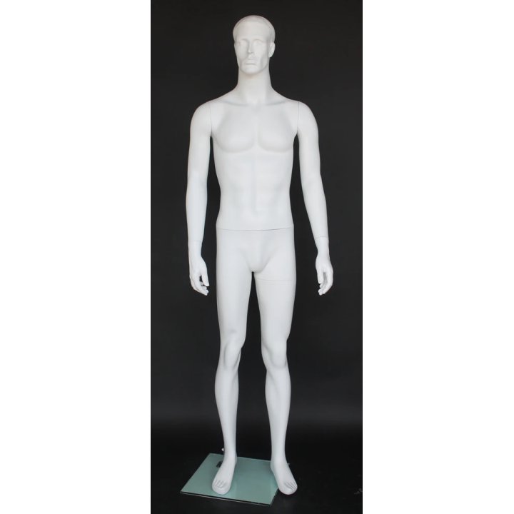 5 ft 10 in Male Mannequin Small Size Featured Face white -SFM72-WT