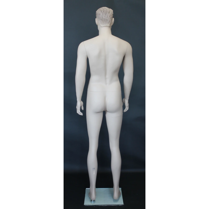 6 ft 1 in Face Makeup Skin tone colored Male Mannequin SFM51-FT