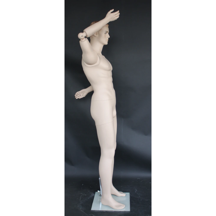 6 ft 2 in Skintone Male Mannequin with bendable Arms SFM20-FT