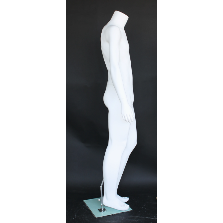 Headless Full Body Male Mannequin Matte white STM002-WT