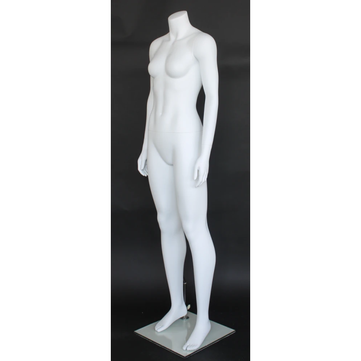 STW101-WT - Athletic Headless Full Body Female Mannequin Matte White