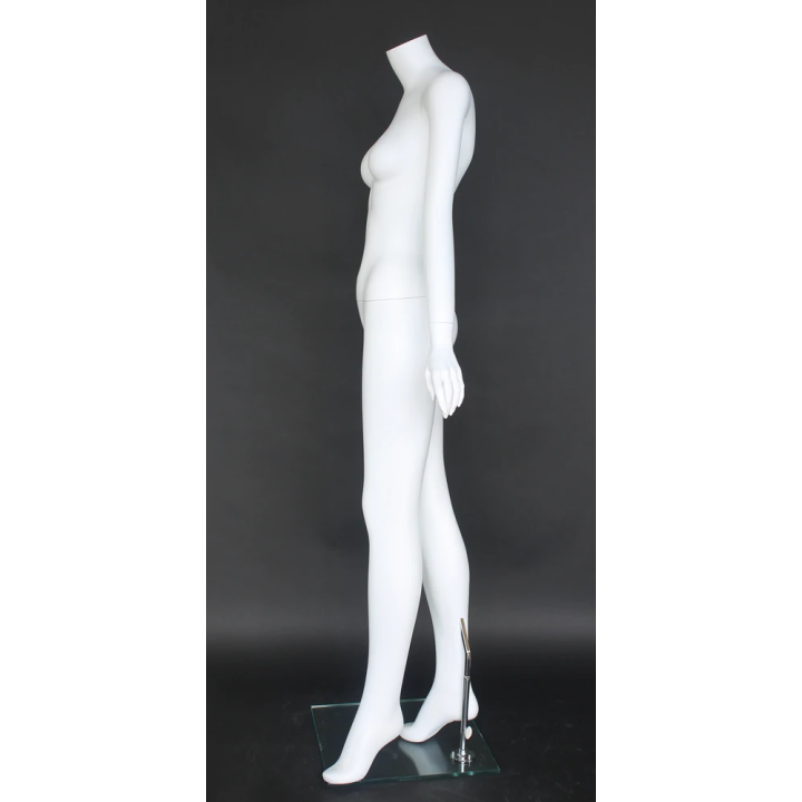5 ft 6 in Headless Full Body Female Mannequin Matte White STW102-WT