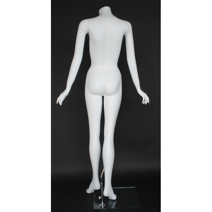 5 ft 6 in Headless Full Body Female Mannequin Matte White STW102-WT