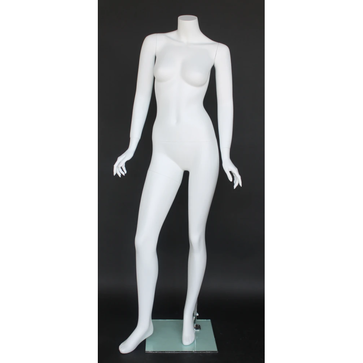 STW103-WT - Fashionable Headless Full Body Female Mannequin Matte White