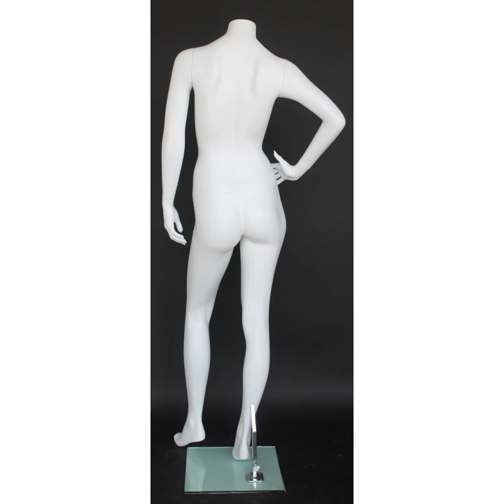 STW110-WT - New Matte White Headless Full Body Female Mannequin