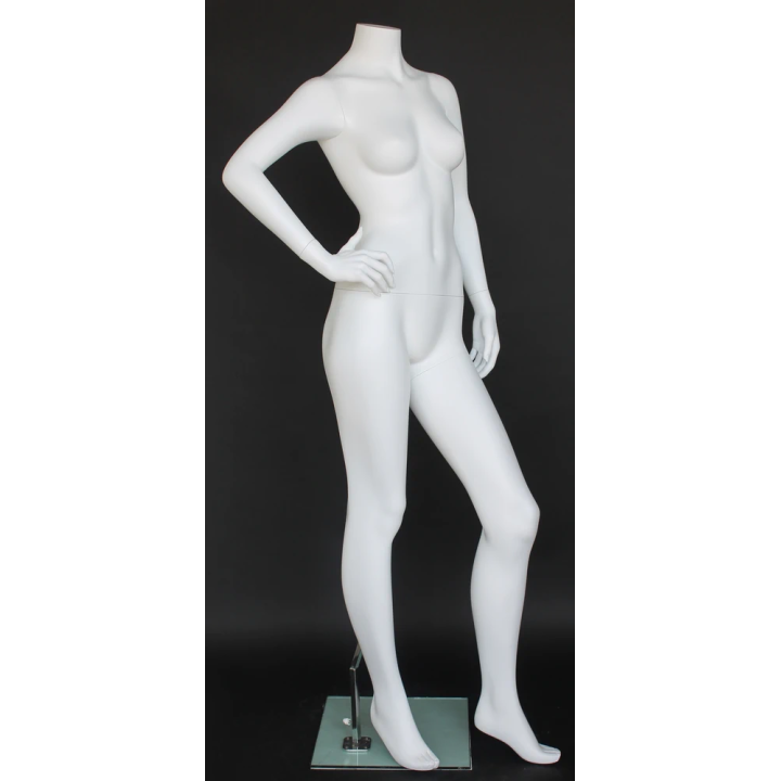 STW110-WT - New Matte White Headless Full Body Female Mannequin