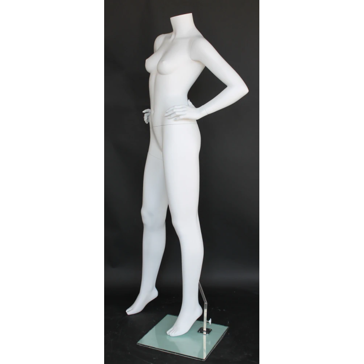 STW112-WT - Matte White Headless Female Mannequin Hands on Hip