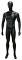 Matte Black Finish Muscular Male Mannequin STB-4MEB