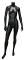 Matte Black Headless Female Mannequin- Sport Body shape STB-2FHB