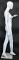 5 ft 10 in female abstract head mannequin matte white SFW25EB-WT