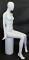 Plain white sitting Female Mannequin SFW98EB-WT