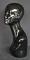 Female Mannequin Head Glossy Black finish-MH1HB-1