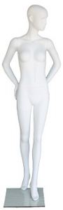Gloss White Abstract Egg Head Female Mannequin MM-OZIW4