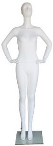 Gloss White Plus Size Abstract Egg Head Mannequin MM-NANCY-W2S