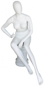 5 ft 4 in H Female Mannequin Teenage Small Size Adult White Torso Form  CF17WT 